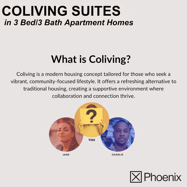 COLIVING Suites in 3 BR/3BA X Phoenix-1008B floor plan